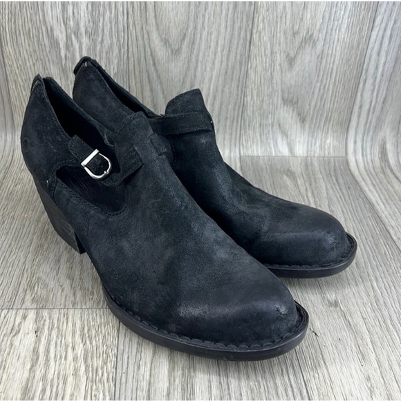 Born Shoes - Born Women's Black Suede Ankle Booties